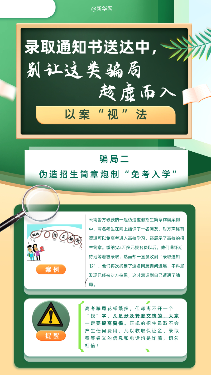 录取通知书送达中，别让这类骗局趁虚而入图2